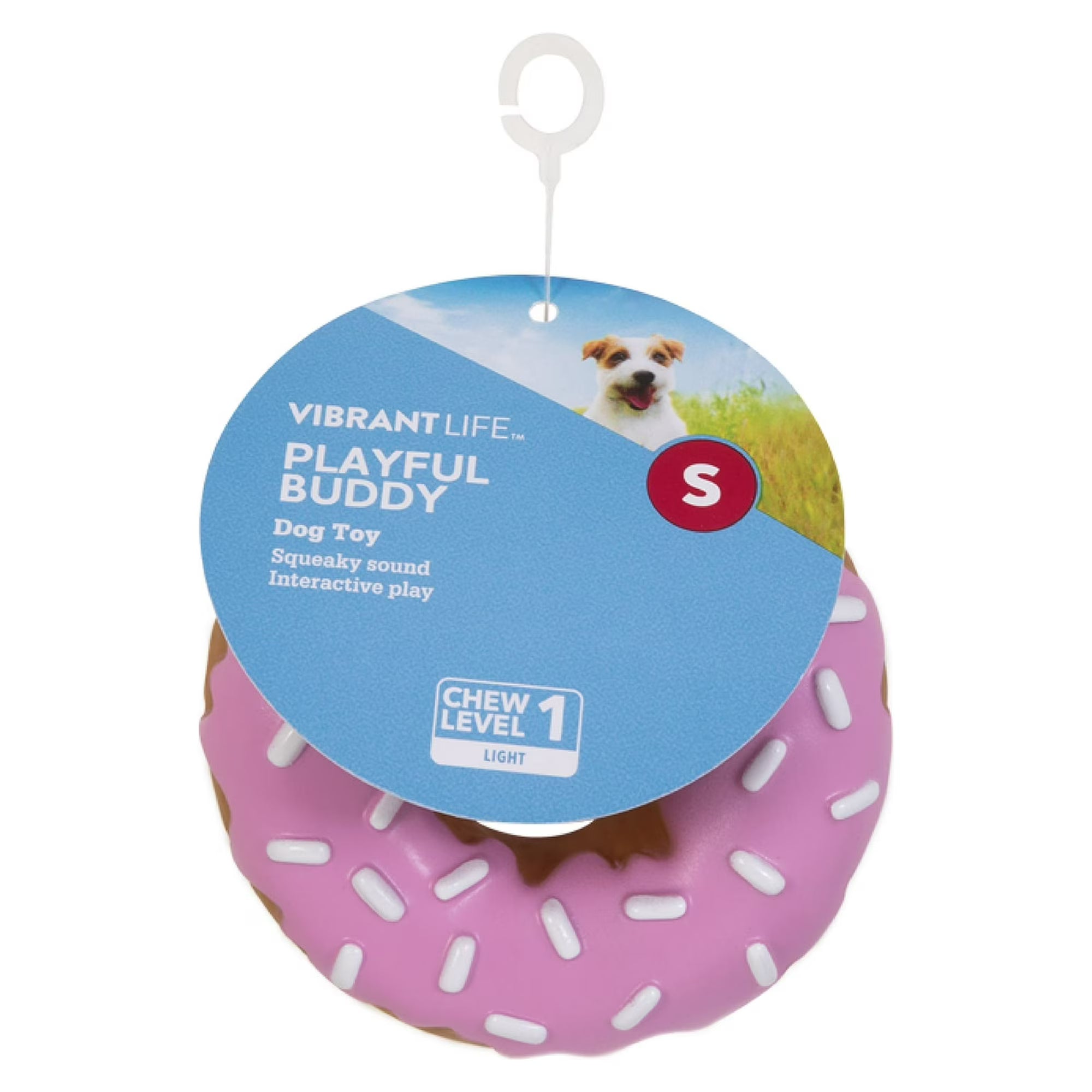 Vibrant Life Squeaky Pastry Rubber Chew Dog Toy, Assorted Designs