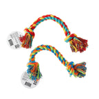 (4 pack) Vibrant Life Tug Buddy Braided Rope Chew Dog Toy, Multicolor, Level 1 for Light Chewing