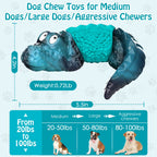 Pet Deluxe Dog Toys for Super Aggressive Chewers Indestructible Interactive Tough Dog Chew Crocodile Toy Heavy Duty Durable Toys Teeth Cleaning for Large Medium Dogs