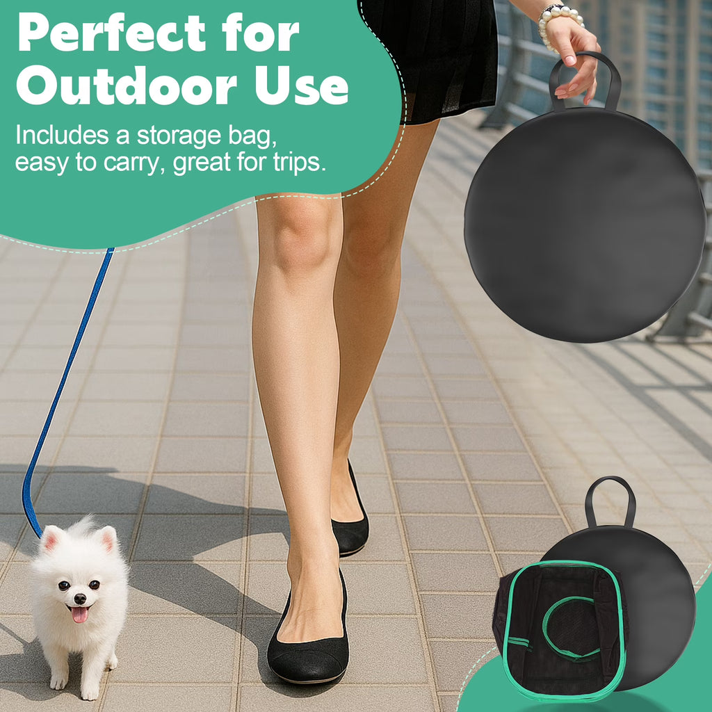 HUTACT 3-in-1 Pet Playpen with Tunnel for Cats Rabbits, 47" Portable Pet Playpen for Indoor/Outdoor Travel, Breathable Foldable Small Dog Pet Playpen with Carrying Case
