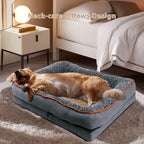 PayUSD Dog Beds for Large Medium Small Dogs Orthopedic Pet Bed Sofa Supportive Egg Crate Foam Animal Couch with Removable Washable Cover Non Skid Bottom S to XL