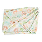 Vibrant Life Medium Cozy Plush Throw Blanket for Cats & Dogs, Multi-Color Paw Print