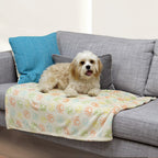 Vibrant Life Medium Cozy Plush Throw Blanket for Cats & Dogs, Multi-Color Paw Print