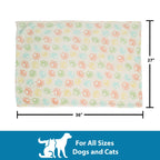 Vibrant Life Medium Cozy Plush Throw Blanket for Cats & Dogs, Multi-Color Paw Print
