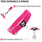 azuza Reflective Dog Collar Super Soft Neoprene Padded Dog Collars with ID Tag Ring for Small Medium Large Dogs