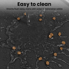 Silicone Pet Feeding Mat for Dogs and Cats, High-Lips Pet Placemat Non-Slip Waterproof Bowl Mats, Puppy Dish Tray Mat Suitable for Small Medium Large Pets, Black