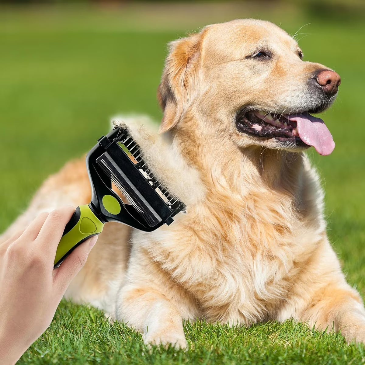 3-in-1 Pet Deshedding Tool - Undercoat Rake, Deshedding Brush, Dematting Comb for Dogs & Cats, Dog Brush for Shedding, Professional Grooming Brush for Double Coat, Long & Short Hair