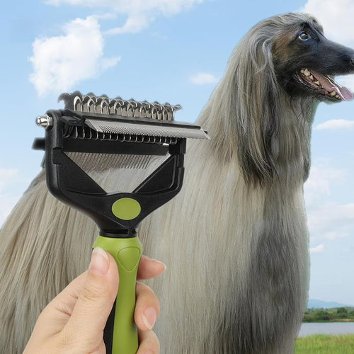 3-in-1 Pet Deshedding Tool - Undercoat Rake, Deshedding Brush, Dematting Comb for Dogs & Cats, Dog Brush for Shedding, Professional Grooming Brush for Double Coat, Long & Short Hair