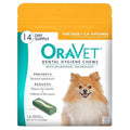 ORAVET Dental Chews for Dogs, Oral Care and Hygiene Chews (Small Dogs, 10-24 lbs.) Blue Pouch