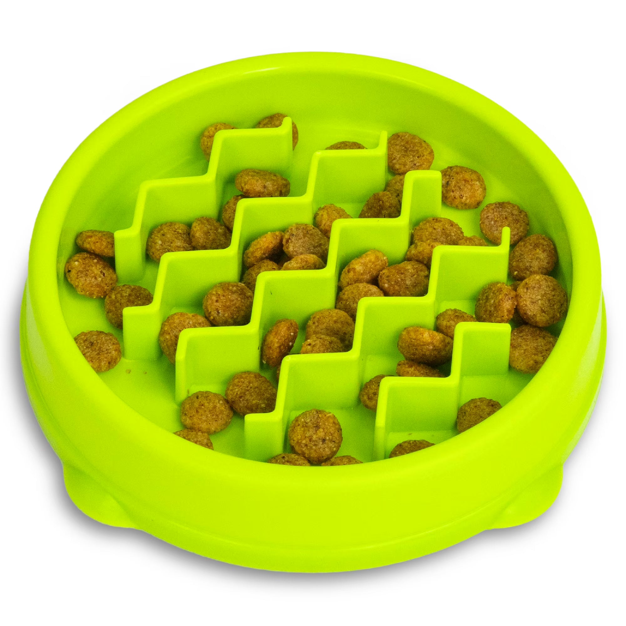 Catstages Kitty Slow Feeder Bowl for Cats & Small Dogs, Puzzle Dish for Fast Eaters, For Wet or Dry Food, Helps Slow Eating & Aid Digestion, Non-Slip, Made Without BPA, 3/4 Cup, 5-Inch