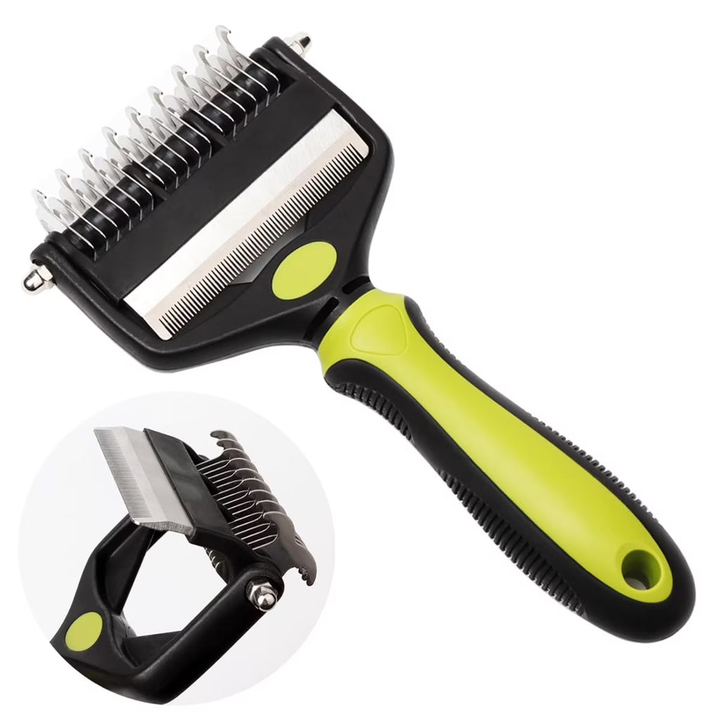 3-in-1 Pet Deshedding Tool - Undercoat Rake, Deshedding Brush, Dematting Comb for Dogs & Cats, Dog Brush for Shedding, Professional Grooming Brush for Double Coat, Long & Short Hair