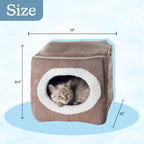PETMAKER Cat House for Rabbits, Guinea Pigs, and Small Animals, Light Brown